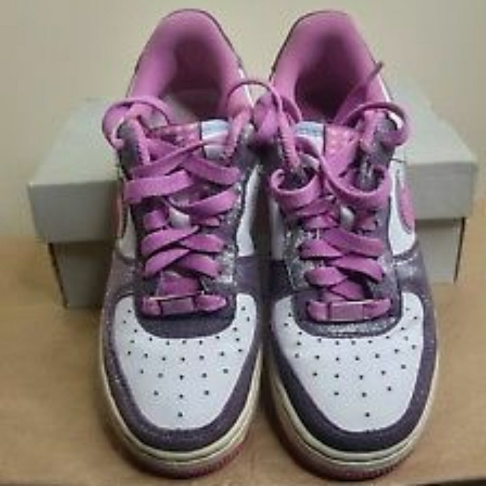 NIKE AIR FORCE 1 XXV (GS) w BOX WHITE/ COOL ROSE!
